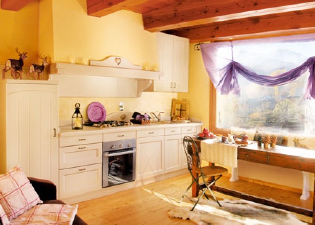 Colore pareti cucina piccola: arredare una cucina piccola proposte ... Pavimento soggiorno cucina rustiche